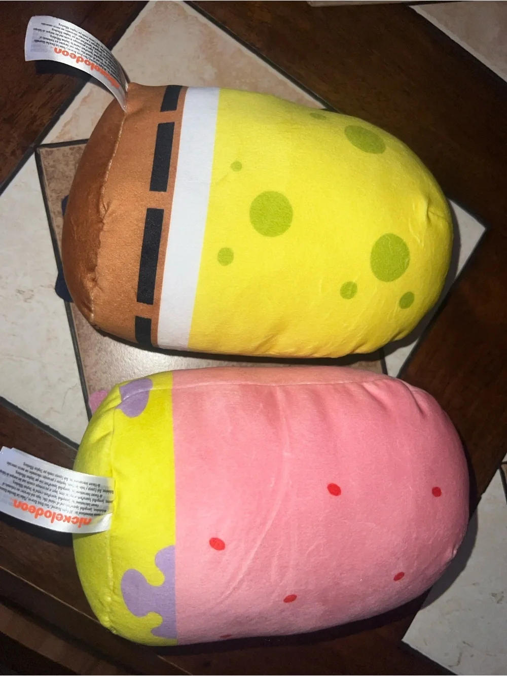 Nickelodeon SpongeBob & Patrick Yellow Pink Plush DUO Stuffed Toys